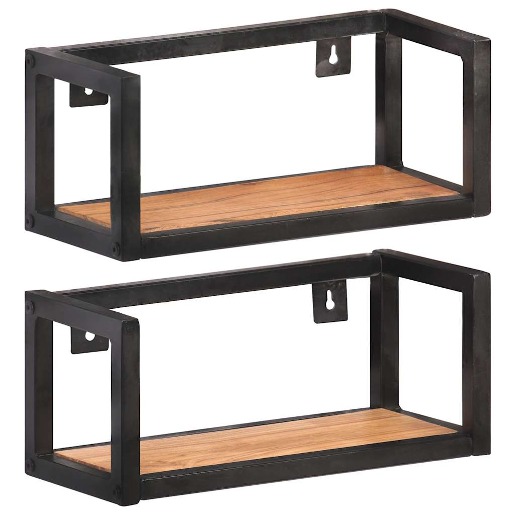Vidaxl wandschappen 2 st 40 cm massief acaciahout