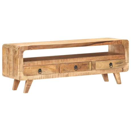 Vidaxl tv-meubel 117x30x41 cm massief ruw mangohout