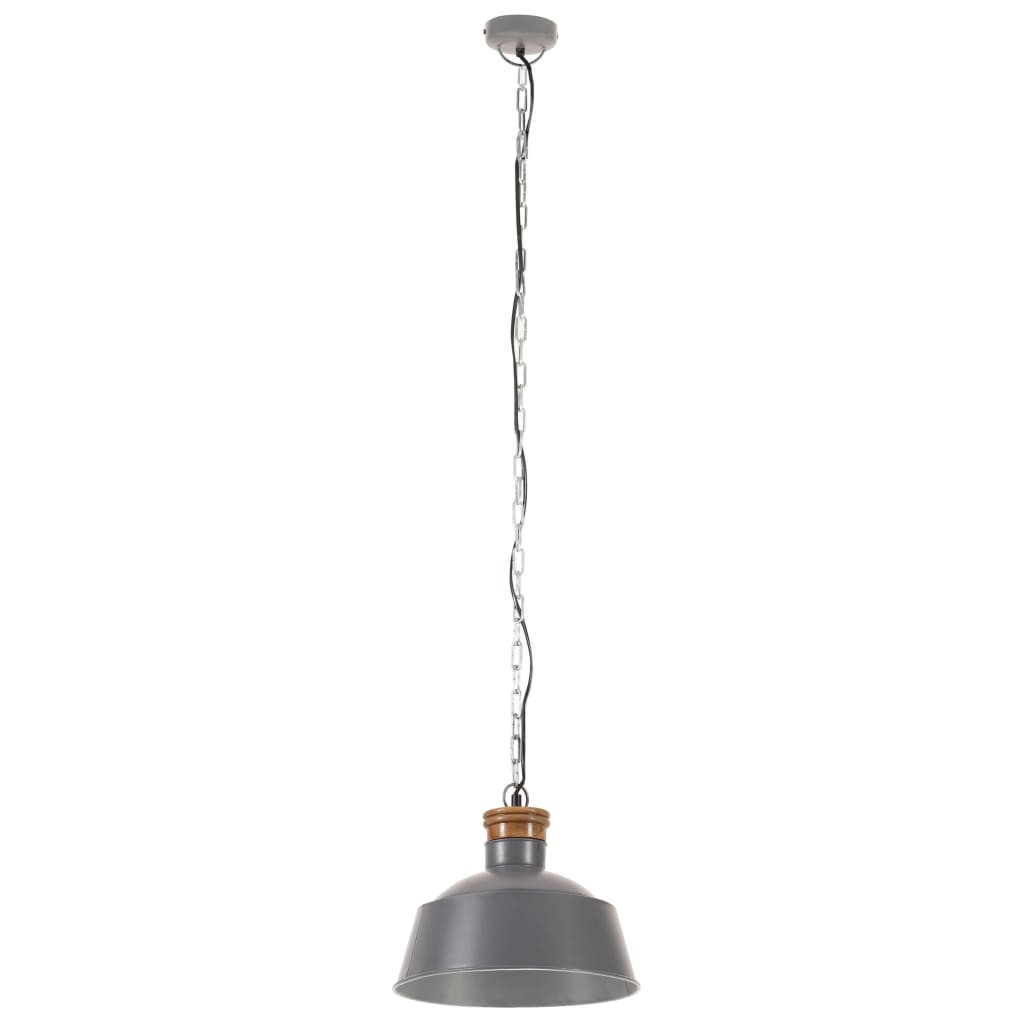 Lampa wisząca Vidaxl Industrial E27 32 cm szary