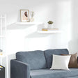 Vidaxl wandschappen zwevend 2 st 50x23,5x3,8 cm mdf hoogglans wit