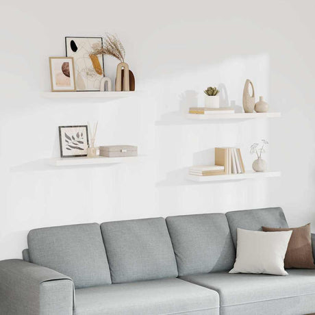 Vidaxl wandschappen zwevend 4 st 80x23,5x3,8 cm mdf wit