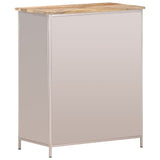 Vidaxl dressoir 60x35x75 cm ruw mangohout en ijzer
