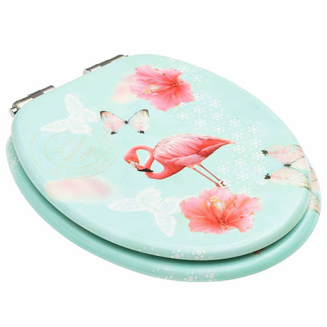 Deski sedesowe VidaXL z miękką pokrywą, 2 szt. Flamingo MDF