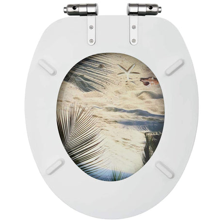 Deski sedesowe VidaXL z pokrywą typu soft-close, 2 szt. plażowe MDF