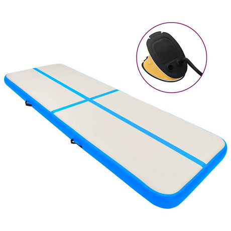 Mata gimnastyczna vidaxl z nadmuchiwaną pompą 500x100x15 cm PVC Blue