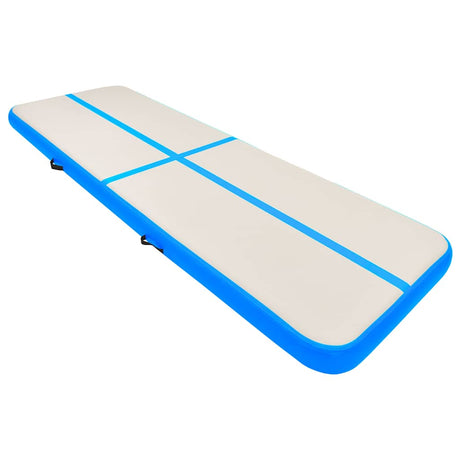 Mata gimnastyczna vidaxl z nadmuchiwaną pompą 500x100x15 cm PVC Blue