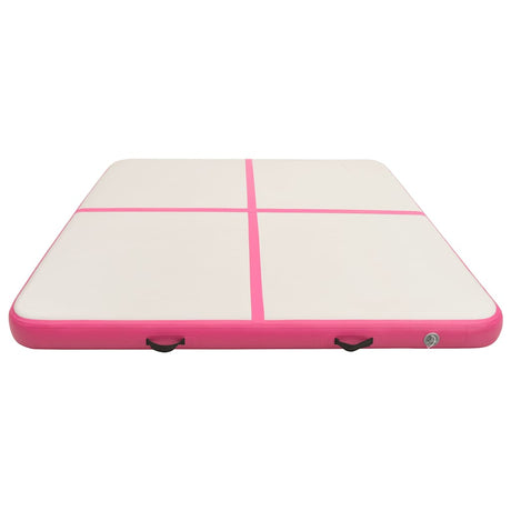 Mata gimnastyczna VidaXL z pompką nadmuchiwaną 200x200x10 cm PVC, różowa