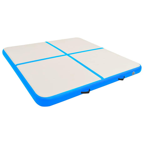 Mata gimnastyczna vidaxl z nadmuchiwaną pompą 200x200x15 cm PVC Blue