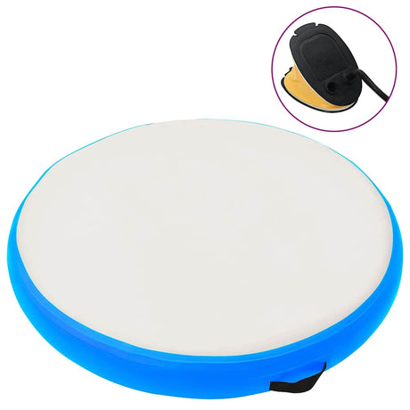 Mata gimnastyczna Vidaxx z pompką nadmuchiwaną 100x100x10 cm PVC niebieska