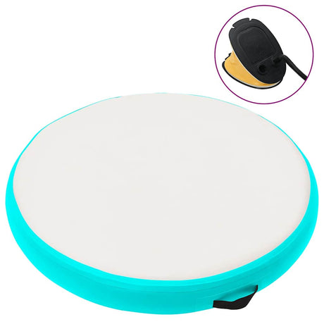 Mata gimnastyczna Vidaxx z pompką nadmuchiwaną 100x100x10 cm PVC zielona