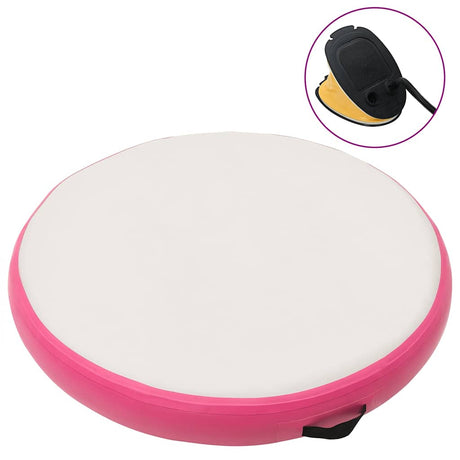 Mata gimnastyczna VidaXL z pompką nadmuchiwaną 100x100x15 cm PVC, różowa