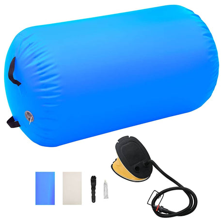 Vidaxl Gymnastics Rola z nadmuchiwaną pompą 100x60 cm PVC Blue