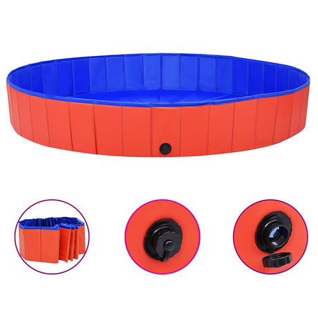 Vidaxl Dog Basen Closible 200x30 cm PVC czerwony