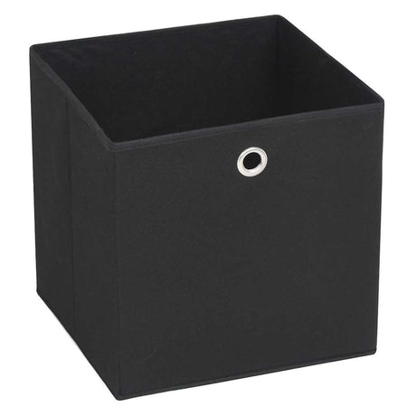Pudełka pamięci VIDAXL 10 szt. 28x28x28 cm nietopven black