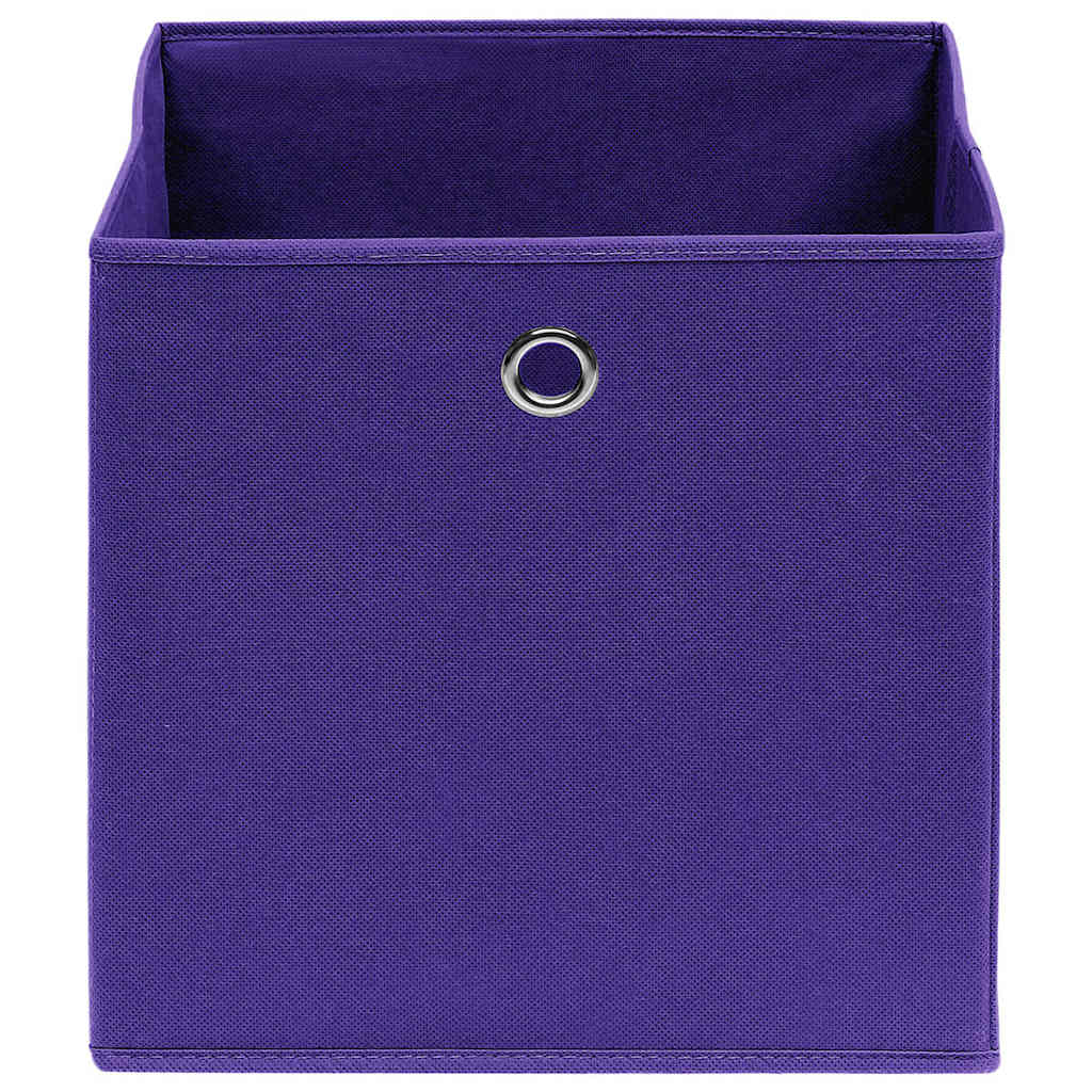 Vidaxl Storage Boxes 4 szt. 28x28x28 cm bez tlenki fioletowy