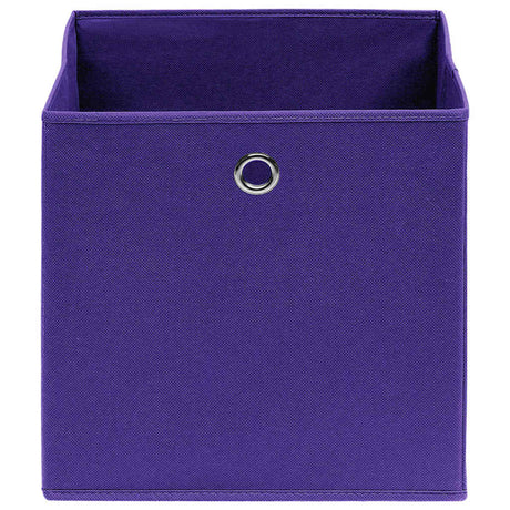 Vidaxl Storage Boxes 4 szt. 28x28x28 cm bez tlenki fioletowy