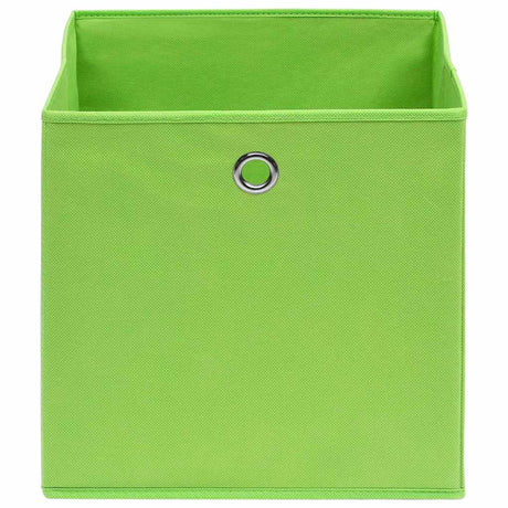 Vidaxl Storage Boxes 4 szt. 28x28x28 cm nietknie tkanina zielona