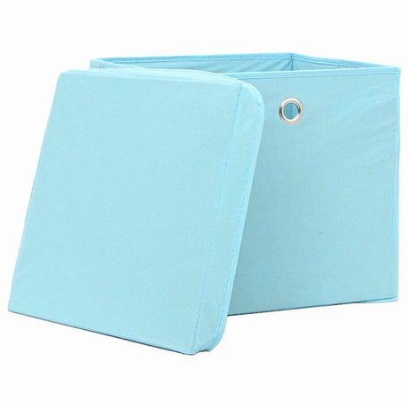 Skrzynki pamięci VIDAXL z pokrywką 4 szt. 28x28x28 cm Baby Blue