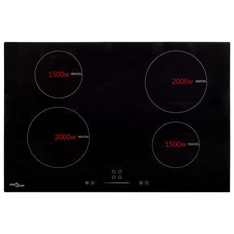 VIDAXL INDUKCJA HOB 4 strefy dotykowe 7000 W 77 cm szkło