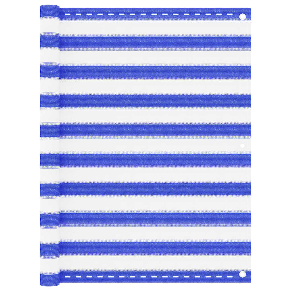 Vidaxl Balkon ekran 120x500 cm HDPE Blue and White