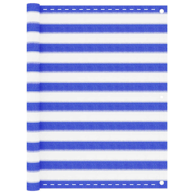 Vidaxl Balkon ekran 120x500 cm HDPE Blue and White