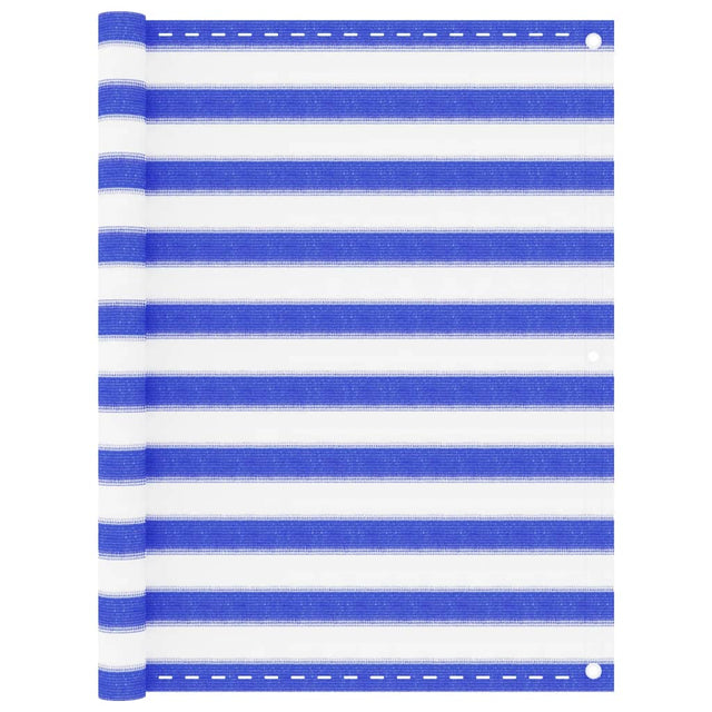 Vidaxl Balkon ekran 120x600 cm HDPE Blue and White