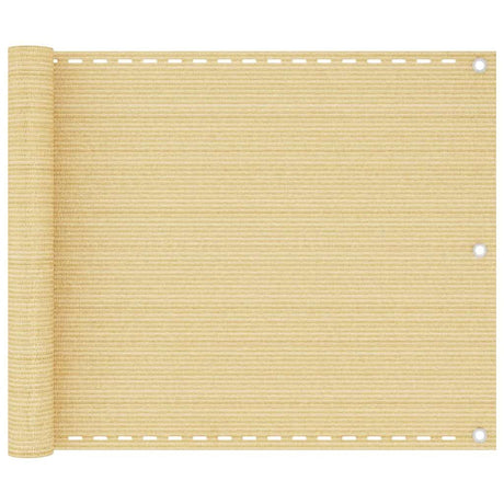 Vidaxl balkonscherm 75x300 cm hdpe beige