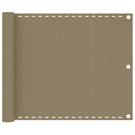 Vidaxl balkonscherm 75x400 cm hdpe taupe