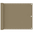 Vidaxl balkonscherm 75x500 cm hdpe taupe