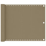 Vidaxl balkonscherm 75x500 cm hdpe taupe