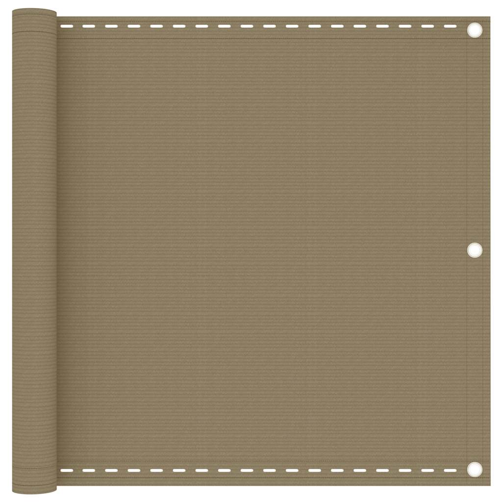 Vidaxl balkonscherm 90x400 cm hdpe taupe