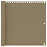 Vidaxl balkonscherm 90x400 cm hdpe taupe
