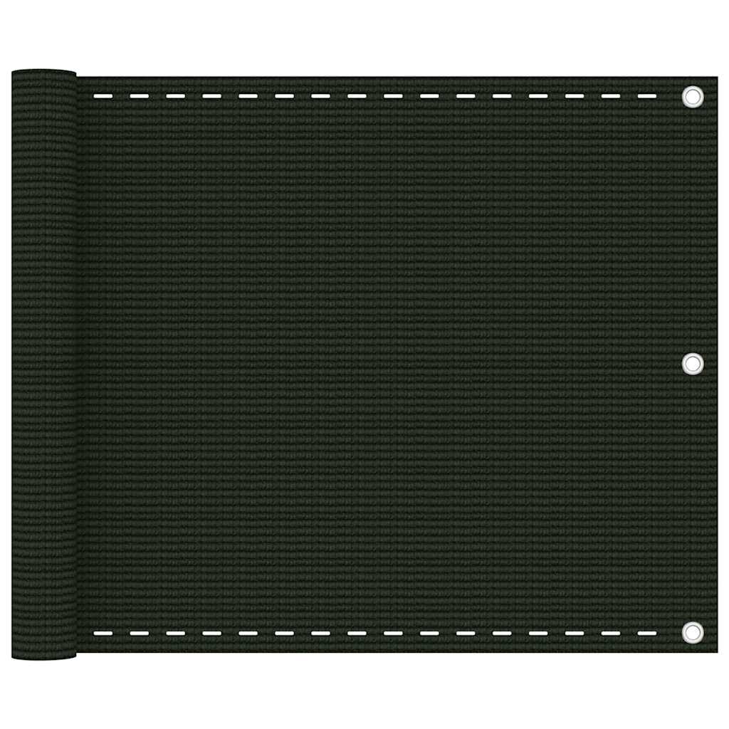 Vidaxl Balkon ekran 75x300 cm HDPE Donkergroen
