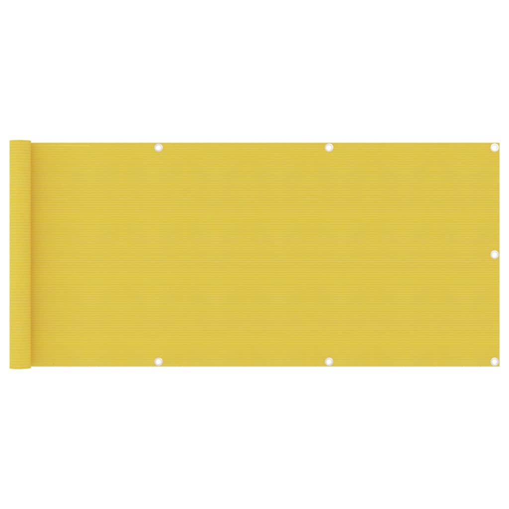 Vidaxl Balcony ekran 75x300 cm HDPE żółty