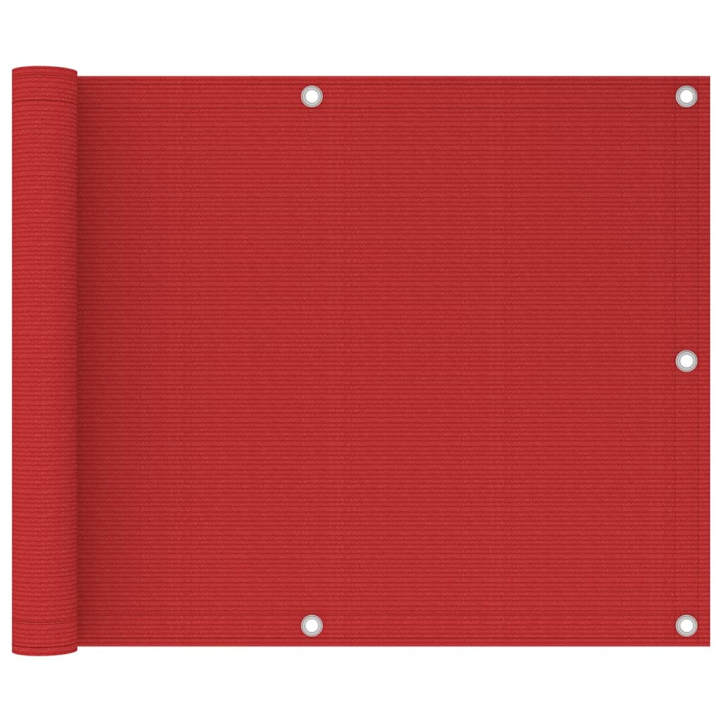 Vidaxl Balkon ekran 75x300 cm HDPE RED
