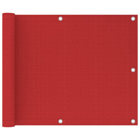 Vidaxl Balkon ekran 75x300 cm HDPE RED