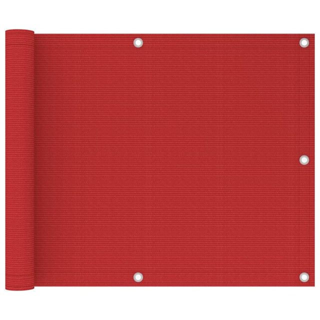 Vidaxl Balkon ekran 75x300 cm HDPE RED