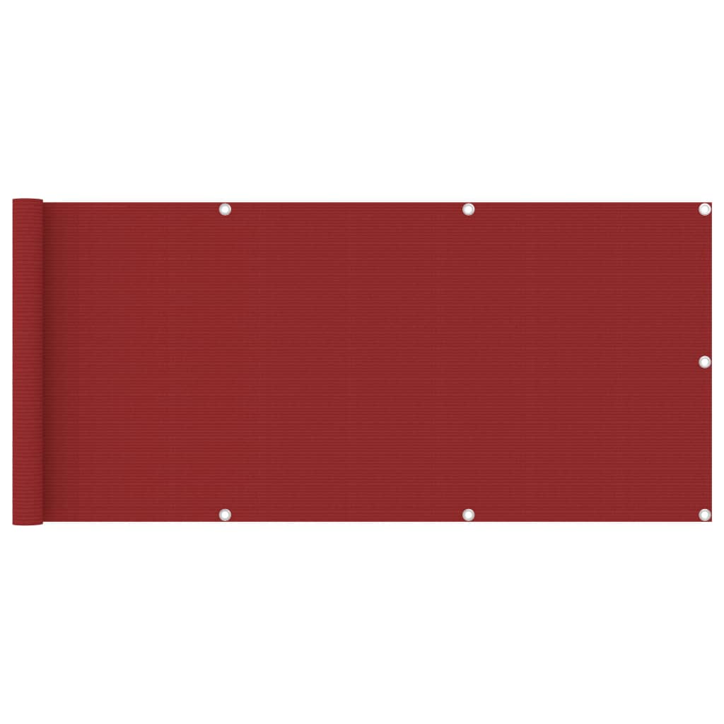 Vidaxl Balcony ekran 75x400 cm HDPE RED