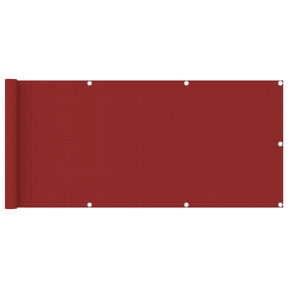 Vidaxl Balcony ekran 75x400 cm HDPE RED