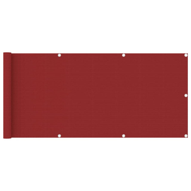Vidaxl Balcony ekran 75x400 cm HDPE RED