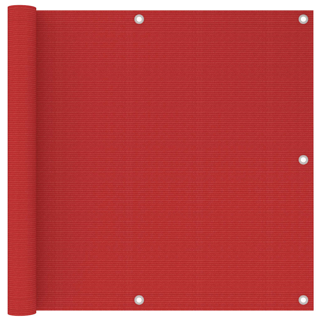 Vidaxl Balcony ekran 90x300 cm HDPE RED