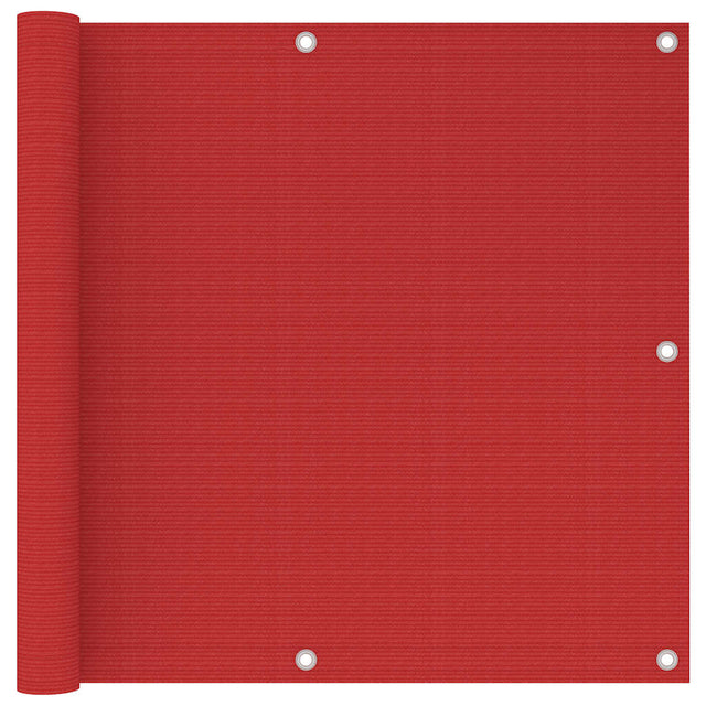 Vidaxl Balcony ekran 90x300 cm HDPE RED