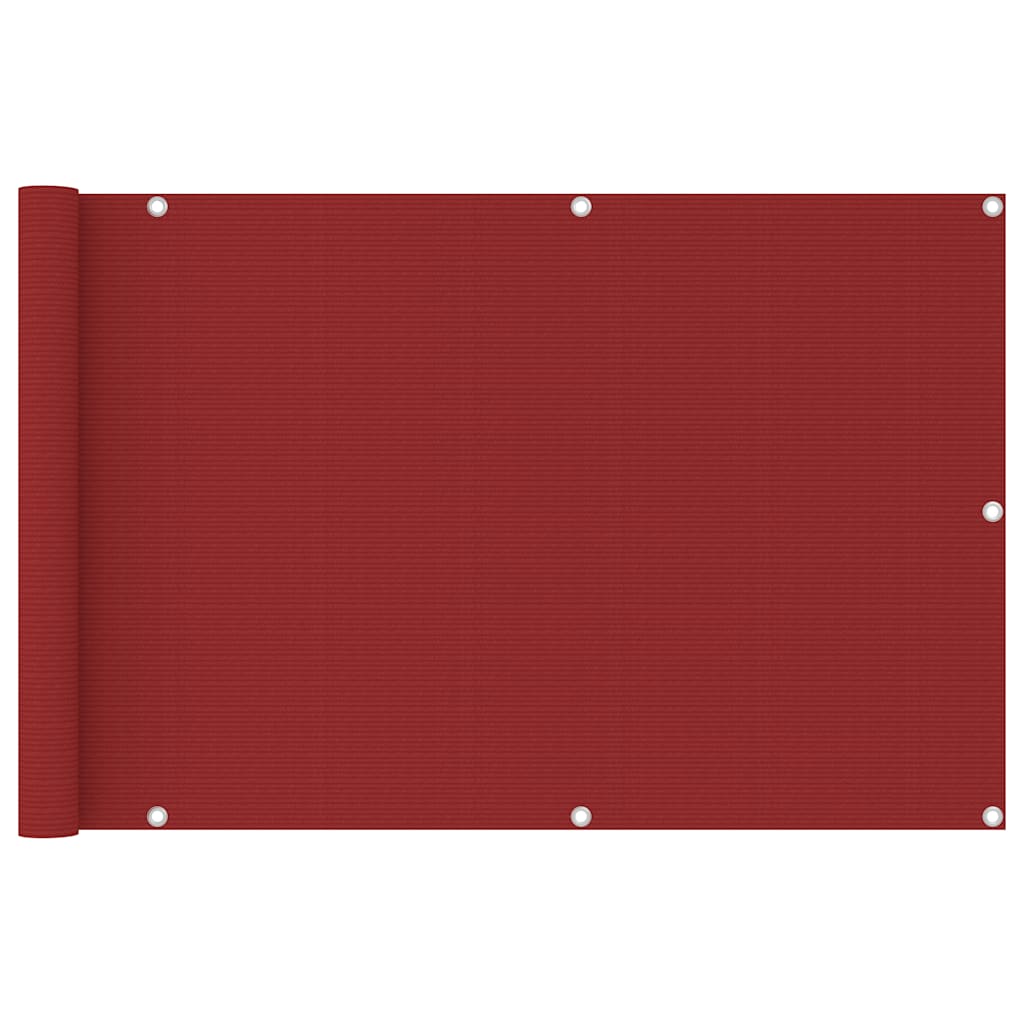 Vidaxl Balcony ekran 90x400 cm HDPE RED