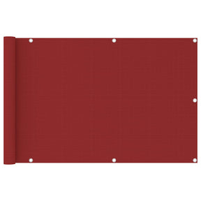 Vidaxl Balcony ekran 90x400 cm HDPE RED
