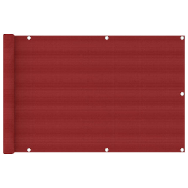 Vidaxl Balcony ekran 90x400 cm HDPE RED