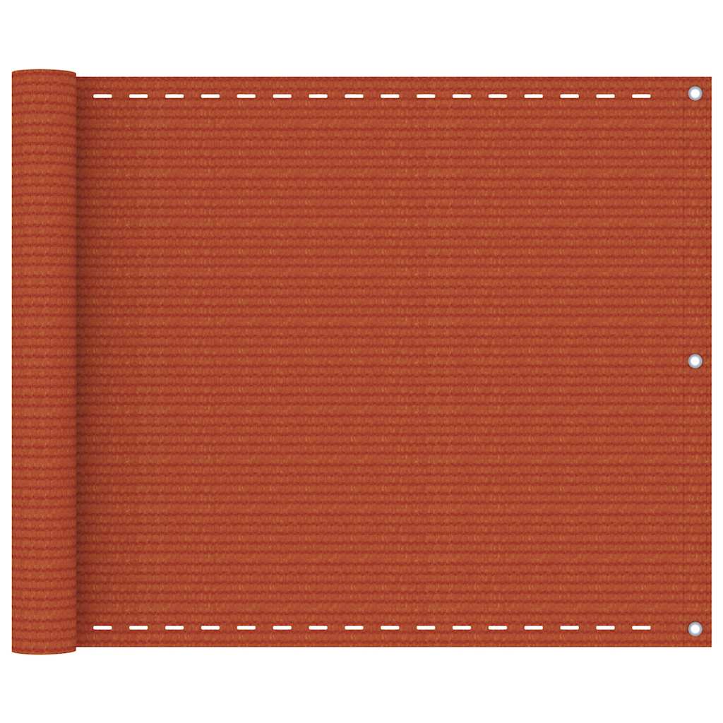 Vidaxl Balkon ekran 75x500 cm HDPE Oranje