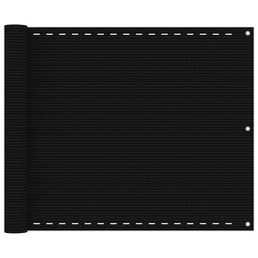 Vidaxl balkonscherm 75x300 cm hdpe zwart