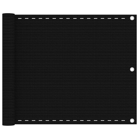 Vidaxl Balkon ekran 75x600 cm HDPE Black