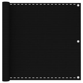Vidaxl Balkon ekran 90x400 cm HDPE Black