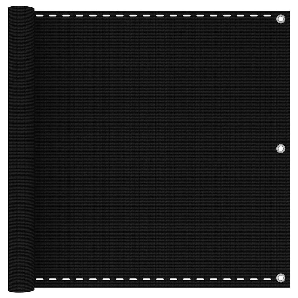 Vidaxl balkonscherm 90x500 cm hdpe zwart